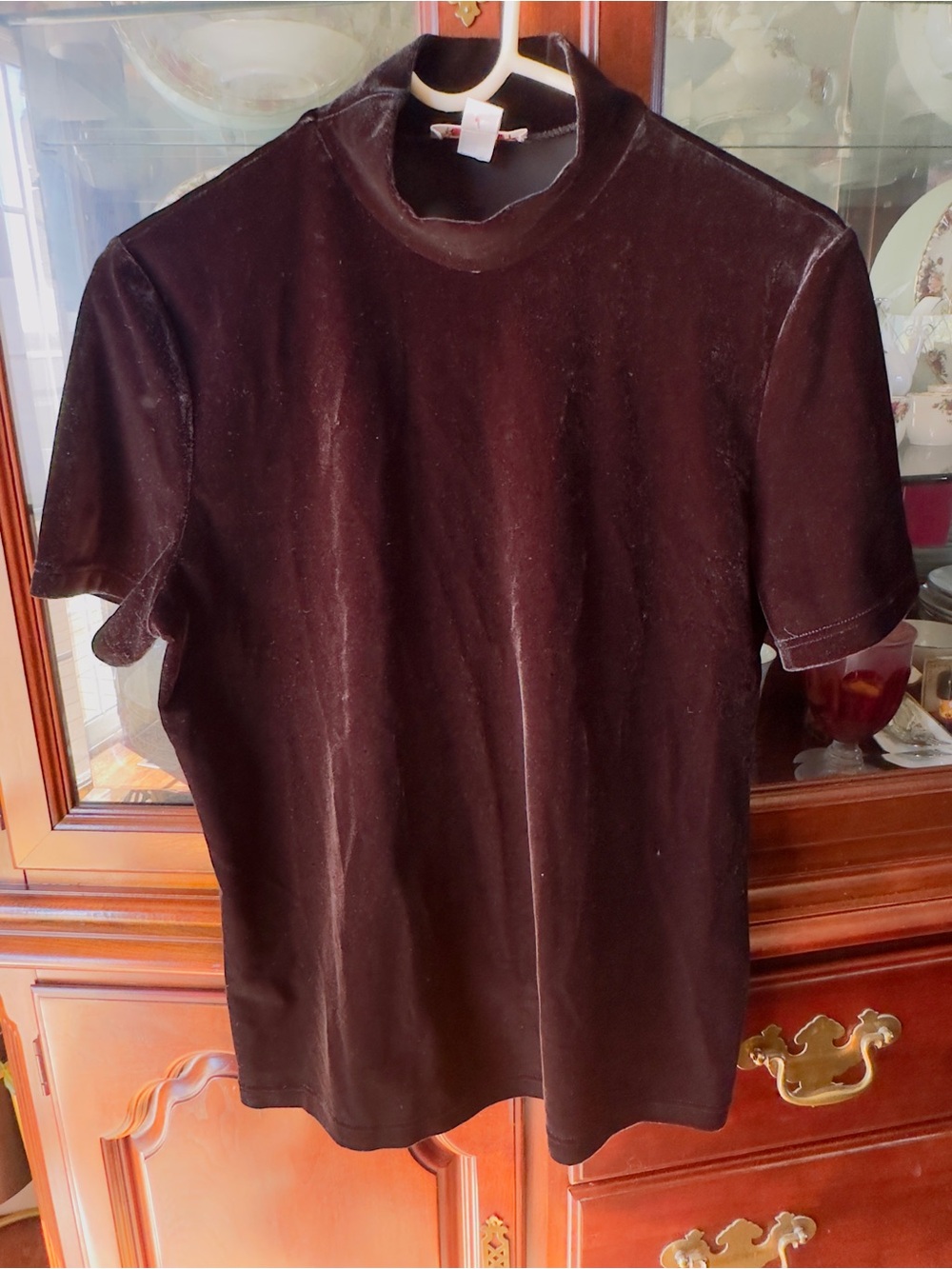 Talbots Black Velvet Short-Sleeve Tee